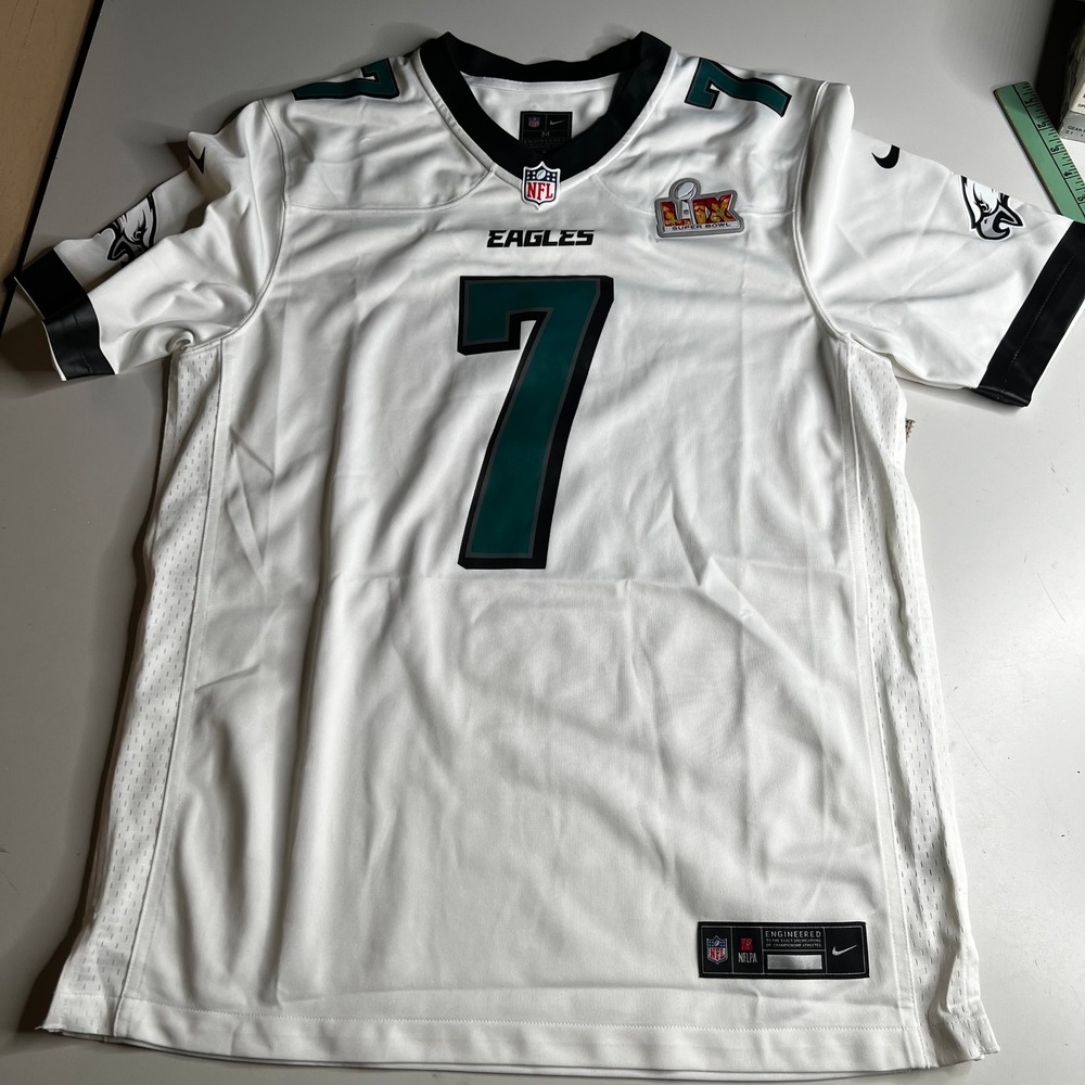 Nike Philadelphia Eagles Easton 7 Super Bowl LVII Jersey White Mens Medium